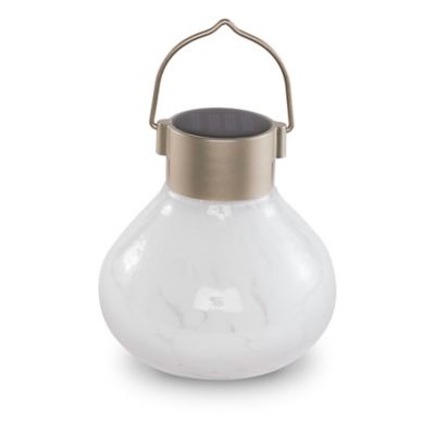 Image showing  Solar Glass Tea Lantern, White