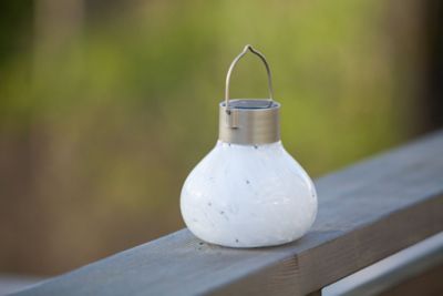 Image showing  Solar Glass Tea Lantern, White