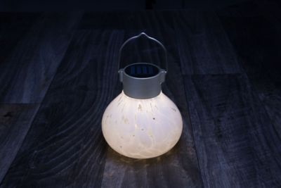 Image showing  Solar Glass Tea Lantern, White