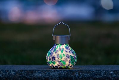 Image showing 8 th Allsop Home & Garden Solar Glass Tea Lantern, Tidal Blue