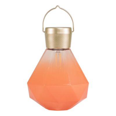 Allsop Home & Garden Solar Glass Gem Light, Coral