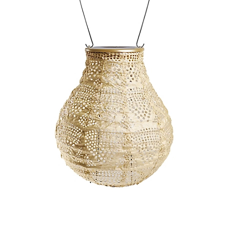 Allsop Home & Garden Soji Stella Bulb Wave Lantern, Pearl