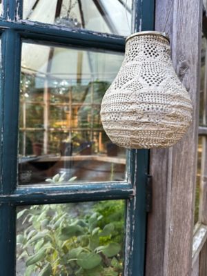 Image showing  Soji Stella Bulb Wave Lantern, Pearl