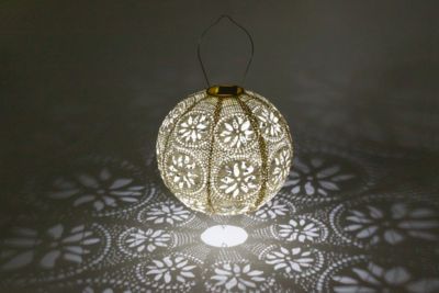 Image showing 9 th Allsop Home & Garden Soji Stella Globe Boho, Pearl