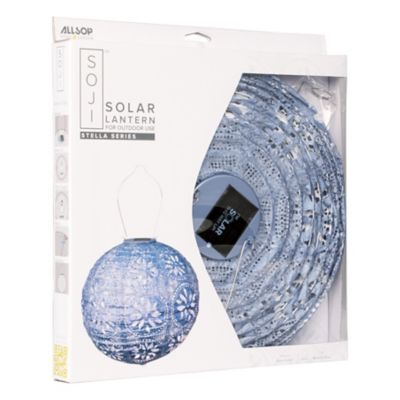 Image showing 6 th Allsop Home & Garden Soji Stella Globe Boho, Metallic Blue