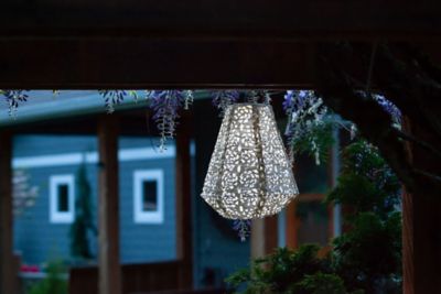 Image showing 5 th Allsop Home & Garden Soji Stella Prism Rose Lantern, Pearl