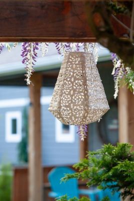 Image showing 7 th Allsop Home & Garden Soji Stella Prism Rose Lantern, Pearl