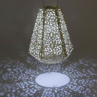 Image showing 8 th Allsop Home & Garden Soji Stella Prism Rose Lantern, Pearl