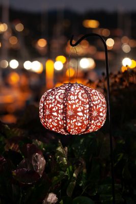 Allsop Home & Garden Soji Stella Square Sunflower Lantern, Clay