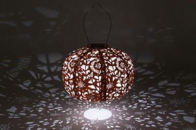 Image showing 7 th Allsop Home & Garden Soji Stella Square Sunflower Lantern, Clay