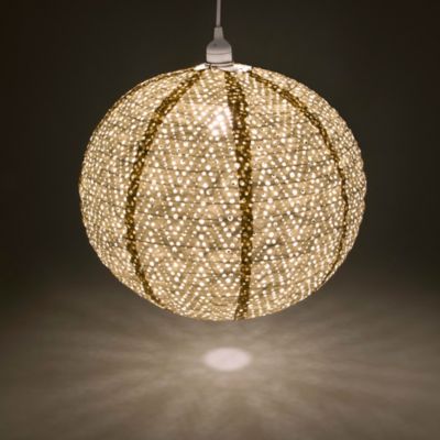 Image showing  Soji Stella Nova Chevron Globe Pendant Light, 18 in. x 18 in.