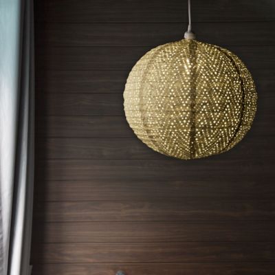Image showing  Soji Stella Nova Chevron Globe Pendant Light, 18 in. x 18 in.