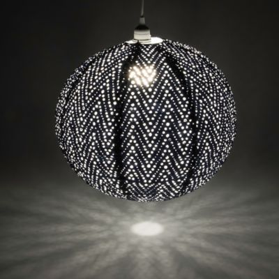 Image showing  Soji Stella Nova Chevron Globe Pendant Light, 18 in. x 18 in.
