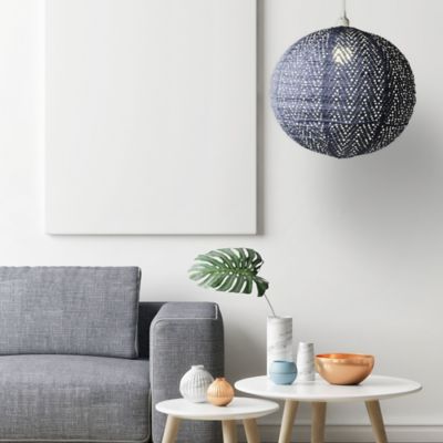 Image showing  Soji Stella Nova Chevron Globe Pendant Light, 18 in. x 18 in.