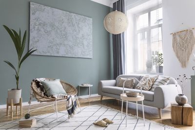 Image showing  Soji Stella Nova Boho Pearl Indoor/Outdoor Pendant Lamp, 18 in., 120V