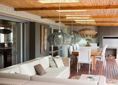 Image showing  Soji Stella Nova Starbeam - Evergreen 20 in. Indoor / Outdoor Pendant Lamp (120V)