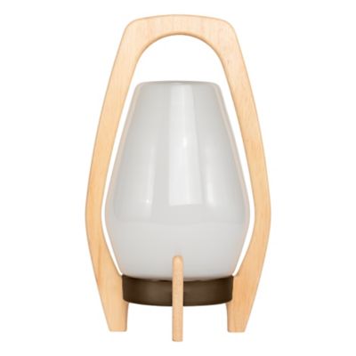 Allsop Home & Garden Drifter Lantern - Rechargeable Glass LED Lantern, Deep Bronze