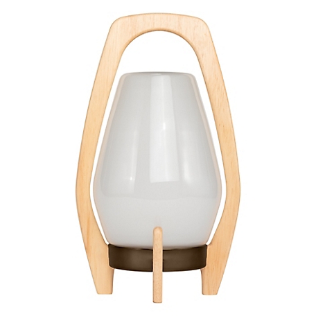 Allsop Home & Garden Drifter Lantern - Rechargeable Glass LED Lantern, Deep Bronze