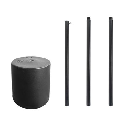 Image showing  9.5 ft. Heavy-Duty String Light Pole Stand with Freestanding Tank Base for Grass, Patio, Deck and Events