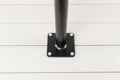 Image showing 5 th Allsop Home & Garden 9.5 ft. Heavy-Duty String Light Pole Stand with Mounting Plate for Patio or Deck