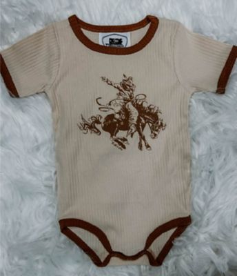 The Whole Herd Coyote Bronc Ribbed Infant Bodysuit