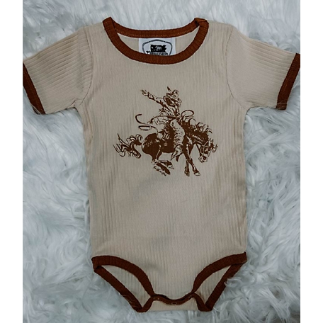The Whole Herd Coyote Bronc Ribbed Infant Bodysuit