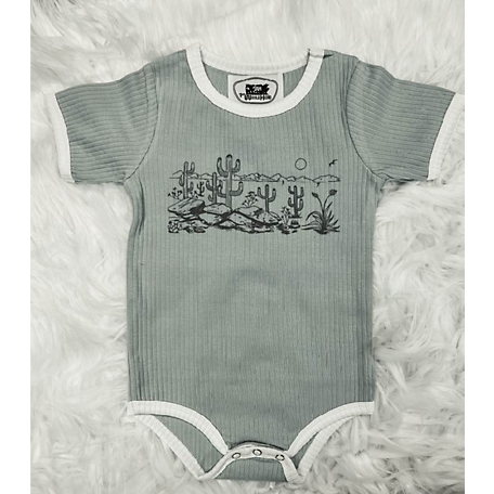 The Whole Herd Sage Desertscape Ribbed Infant Bodysuit