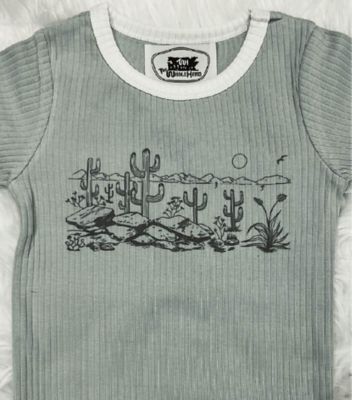 Image showing  Sage Desertscape Ribbed Infant Bodysuit