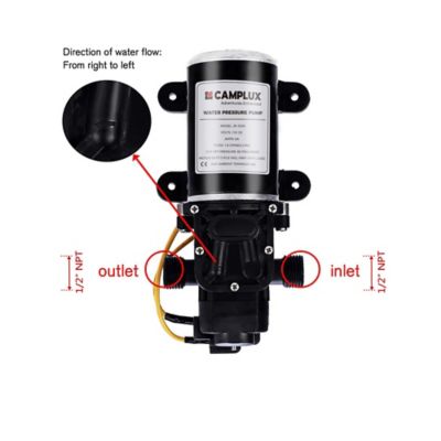 Image showing  12V DC Water Pump Kit, 1.6 GPM, 6 pc.