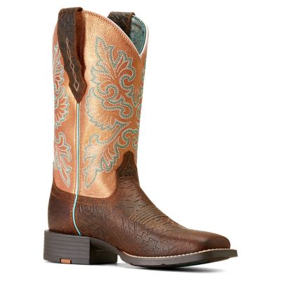 Image showing  Women's Round Up Wide Square Toe StretchFit Western Boots