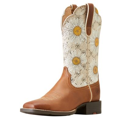 Ariat round up square toe western boot best sale