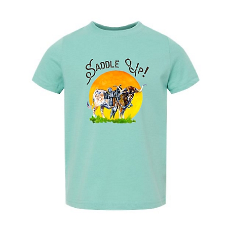 The Whole Herd Saddle Up Longhorn Toddler Girl's Graphic T-Shirt