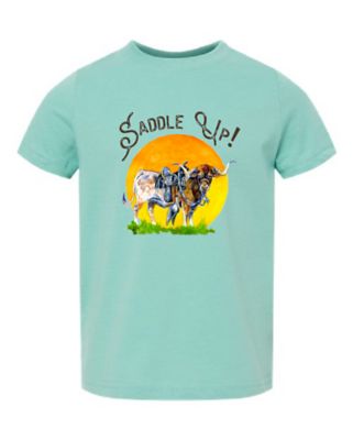 The Whole Herd Saddle Up Longhorn Toddler Girl's Graphic T-Shirt