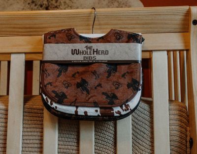 Image showing  Tack Up Cowkid Baby Bib Pack