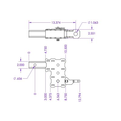 Image showing  PHANTOM 2 Hollow Shank 4.5 Drop 5k Tow .5K TW with Mount & Pin And Clip