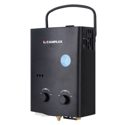 Image showing  1.32 GPM 34,000 BTU Outdoor Portable Propane Tankless Water Heater Set, Black