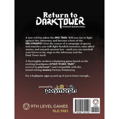 Image showing  Return To Dark Tower - Fantasy Roleplaying, Hardcover RPG Book, Roleplay In The Four Kingdoms
