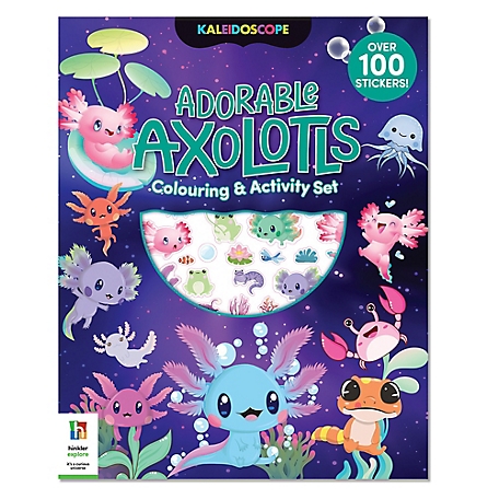 Kaleidoscope: Axolotls & Friends Coloring Set with Lap Desk
