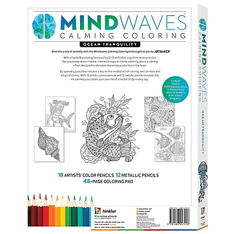 mindwaves calming coloring kit, Five Below