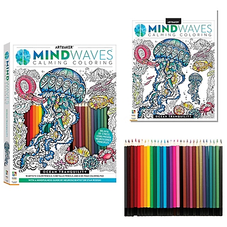 Mindfulness Coloring Book and Colored Pencil Set. Relax The Analog Way –  Tech Wellness