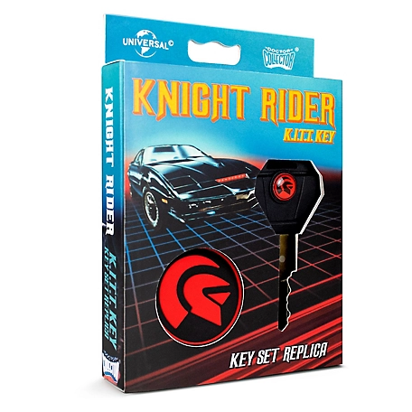 Doctor Collector Dr. Collector: Knight Rider: K.I.T.T Key - Key Set Replica, Includes Keychain With Knight Industries Logo
