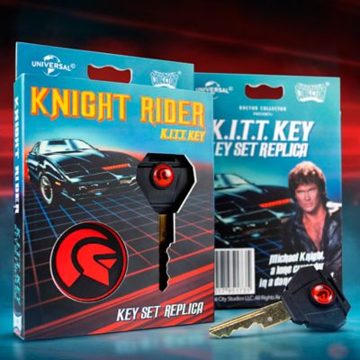 Image showing  Dr. Collector: Knight Rider: K.I.T.T Key - Key Set Replica, Includes Keychain With Knight Industries Logo