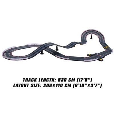 Image showing  SuperFun 206 - 1/43 USB Power Slot Car Racing Set, Layout Size: 82 in. x 43 in., 81 pc.