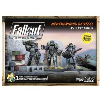 Modiphius Fallout Wasteland Warfare: Brotherhood of Steel - Heavy Armor (T45) - 3 Miniatures