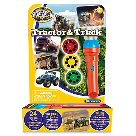 Brainstorm Toys Tractor & Truck Torch & Projector - 39" Projection, 24 Color Images