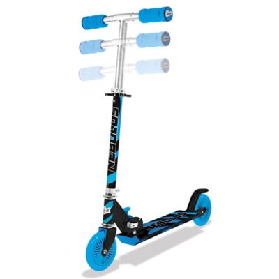 Ozbozz Nebulus Adjustable Scooter - Kids Two Wheel Scooter, Foam Handle Grip, Blue and Black