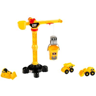 Caterpillar CAT Caterpillar Construction Big 17" Crane & Construction Vehicles Set