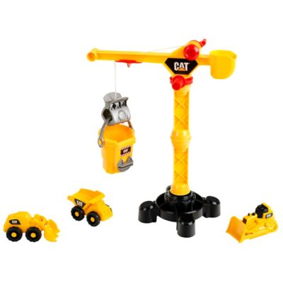 Image showing  CAT Caterpillar Construction Big 17" Crane & Construction Vehicles Set