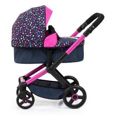 Image showing  Dolls: Pram Xeo: Matching Handbag, Navy/Pink