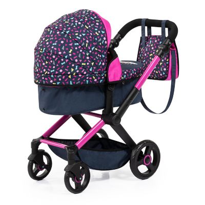 Image showing  Dolls: Pram Xeo: Matching Handbag, Navy/Pink